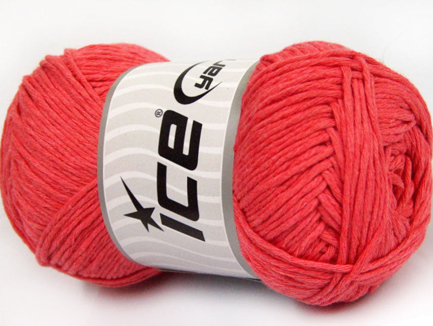 Lot of 4 x 100gr Skeins ICE NATURAL COTTON (100% Cotton) Yarn Salmon
