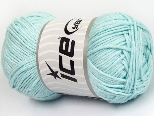 Lot of 4 x 100gr Skeins ICE NATURAL COTTON (100% Cotton) Yarn Light MintGreen