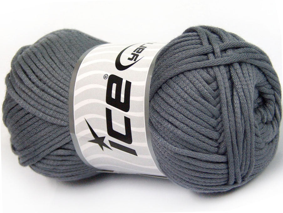 Lot of 4 x 100gr Skeins ICE TUBE VISCOSE (73% Viscose) Hand Knitting Yarn Grey