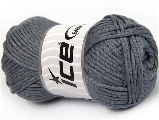 Lot of 4 x 100gr Skeins ICE TUBE VISCOSE (73% Viscose) Hand Knitting Yarn Grey