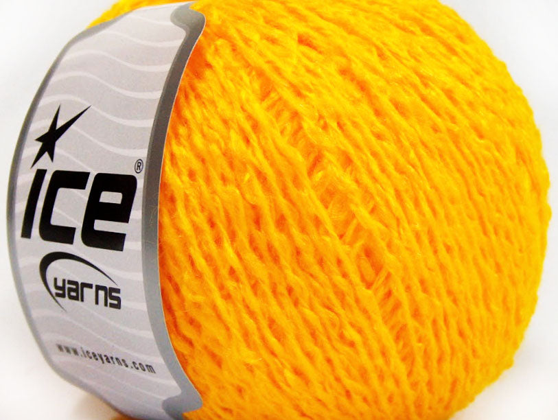 Lot of 8 Skeins ICE TOFFEE Hand Knitting Yarn Yellow