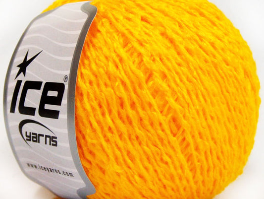 Lot of 8 Skeins ICE TOFFEE Hand Knitting Yarn Yellow