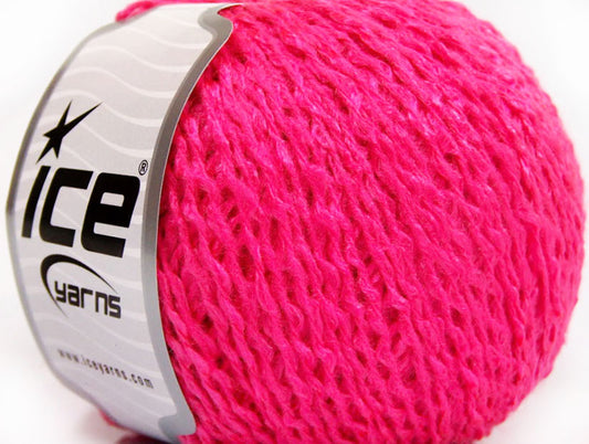 Lot of 8 Skeins ICE TOFFEE Hand Knitting Yarn Fuchsia