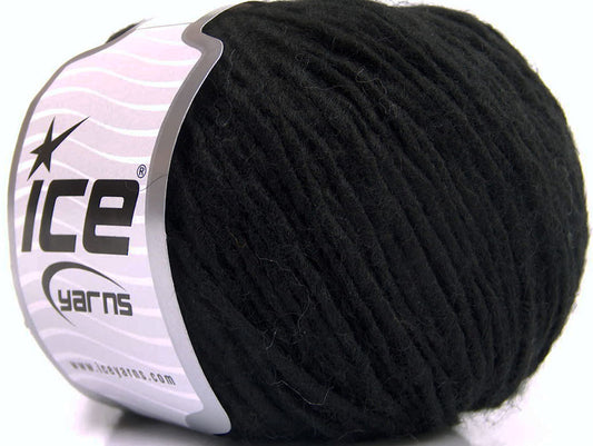 Lot of 8 Skeins ICE PERU ALPACA WORSTED (25% Alpaca 50% Merino Wool) Yarn Black