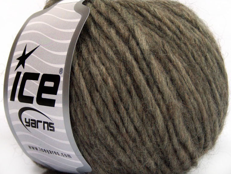 Lot of 8 Skeins ICE ETNO ALPACA (25% Alpaca 50% Merino Wool) Yarn Brown Melange