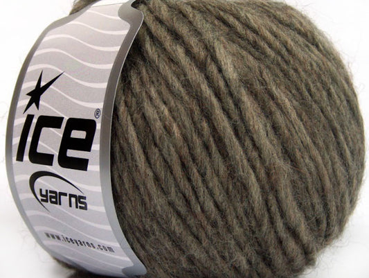 Lot of 8 Skeins ICE ETNO ALPACA (25% Alpaca 50% Merino Wool) Yarn Brown Melange