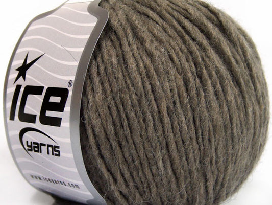 Lot of 8 Skeins ICE PERU ALPACA WORSTED (25% Alpaca 50% Merino Wool) Yarn Camel Melange