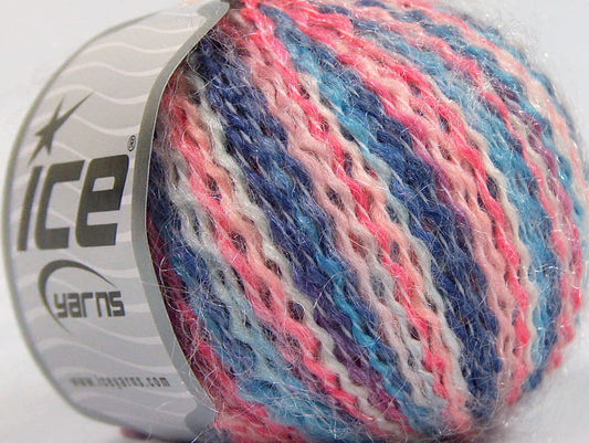 Lot of 8 Skeins ICE SALE WINTER (30% Wool) Yarn Blue Shades Pink Shades