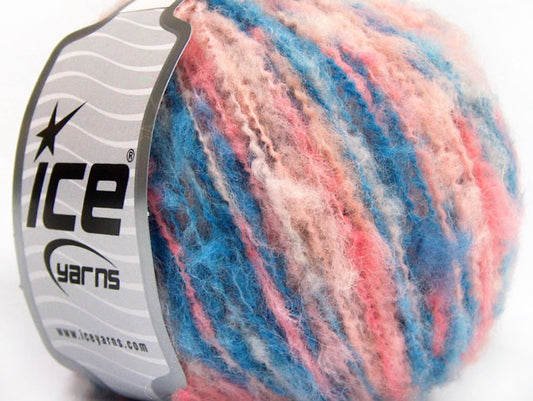 Lot of 8 Skeins ICE TORINO LANA (50% Wool) Yarn Salmon Shades Blue Shades