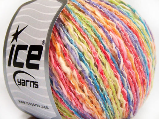 Lot of 8 Skeins ICE PASTEL COTTON (50% Cotton) Yarn Salmon Shades Lavender Green Orange