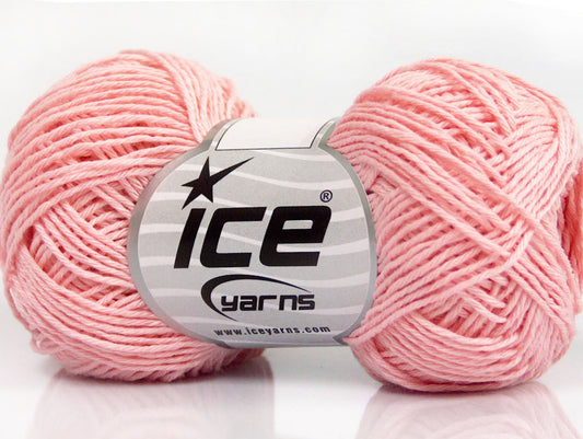 Lot of 8 Skeins ICE NATURAL COTTON FINE (100% Cotton) Yarn Light Pink
