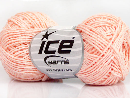 Lot of 8 Skeins ICE NATURAL COTTON FINE (100% Cotton) Yarn Light Salmon