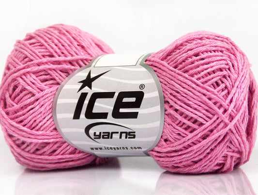 Lot of 8 Skeins ICE NATURAL COTTON FINE (100% Cotton) Hand Knitting Yarn Orchid
