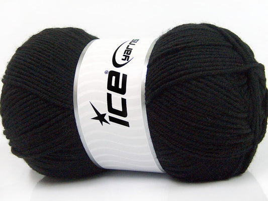Lot of 4 x 100gr Skeins Ice Yarns SOFT TOUCH BABY Hand Knitting Yarn Black