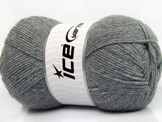 Lot of 4 x 100gr Skeins ICE SOFT TOUCH BABY Hand Knitting Yarn Grey