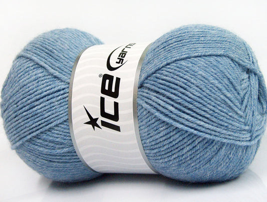 Lot of 4 x 100gr Skeins ICE SOFT TOUCH BABY Hand Knitting Yarn Jeans Blue