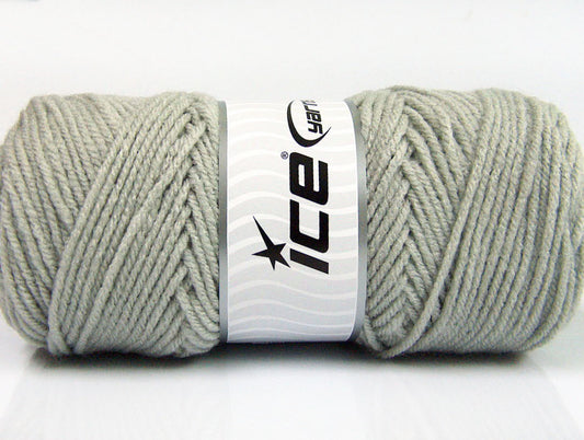 Lot of 4 x 100gr Skeins ICE SAVER 100 Hand Knitting Yarn Light Grey