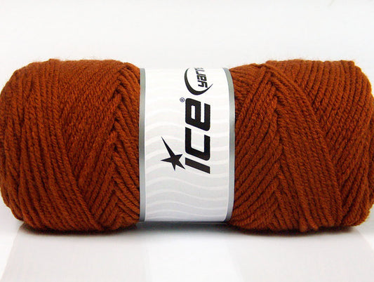 Lot of 4 x 100gr Skeins Ice Yarns SAVER 100 Hand Knitting Yarn Copper