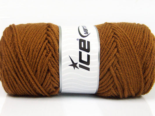 Lot of 4 x 100gr Skeins Ice Yarns SAVER 100 Hand Knitting Yarn Caramel