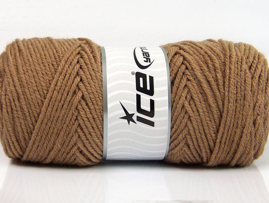 Lot of 4 x 100gr Skeins Ice Yarns SAVER 100 Hand Knitting Yarn Camel