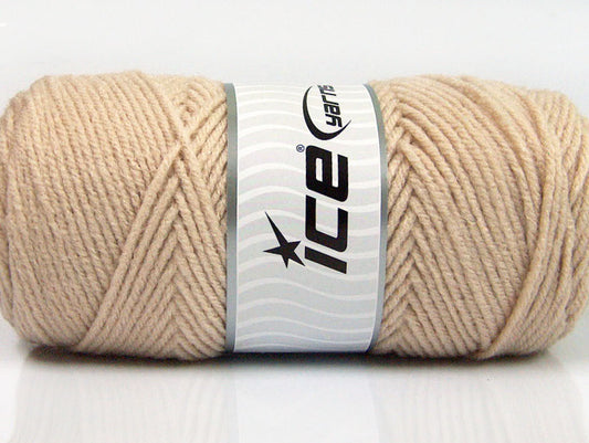 Lot of 4 x 100gr Skeins ICE SAVER 100 Hand Knitting Yarn Beige