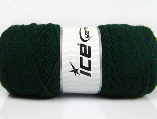 Lot of 4 x 100gr Skeins Ice Yarns SAVER 100 Hand Knitting Yarn Dark Green