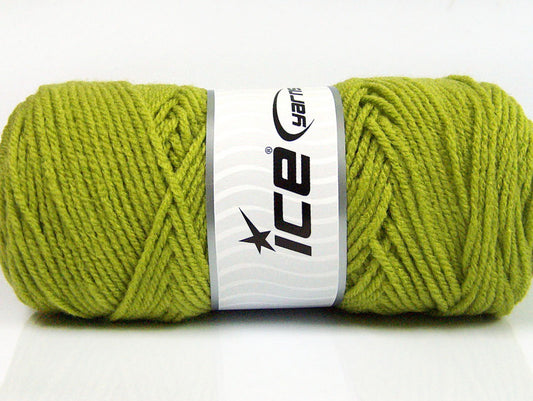 Lot of 4 x 100gr Skeins Ice Yarns SAVER 100 Hand Knitting Yarn Light Green