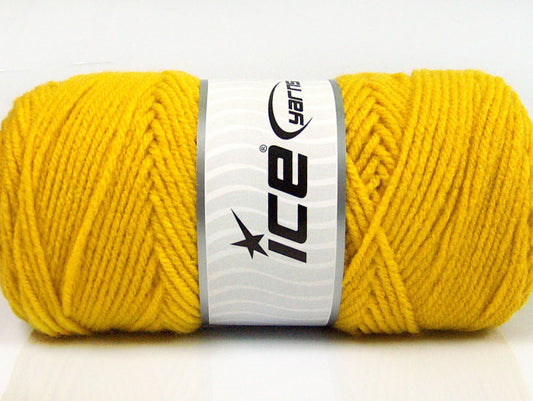 Lot of 4 x 100gr Skeins ICE SAVER 100 Hand Knitting Yarn Gold
