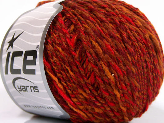 Lot of 8 Skeins ICE SALE WINTER (50% Wool) Hand Knitting Yarn Red Orange Brown