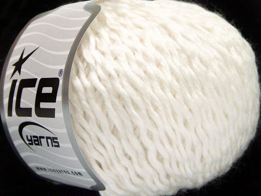 Lot of 8 Skeins ICE SALE PLAIN Hand Knitting Yarn White