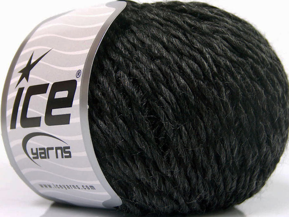 Lot of 8 Skeins ICE SALE PLAIN Hand Knitting Yarn Anthracite Black