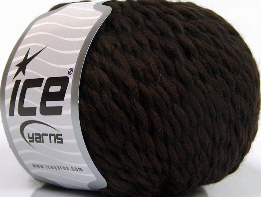 Lot of 8 Skeins Ice Yarns SALE PLAIN Hand Knitting Yarn Dark Brown