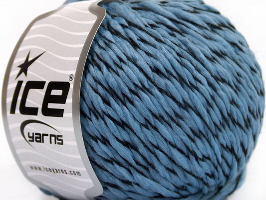 Lot of 8 Skeins ICE COLOR ACRYL Hand Knitting Yarn Indigo Blue