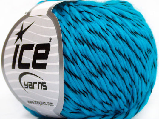 Lot of 8 Skeins ICE COLOR ACRYL Hand Knitting Yarn Turquoise