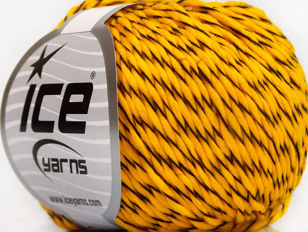 Lot of 8 Skeins ICE COLOR ACRYL Hand Knitting Yarn Yellow