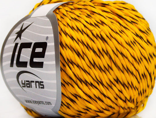 Lot of 8 Skeins ICE COLOR ACRYL Hand Knitting Yarn Yellow
