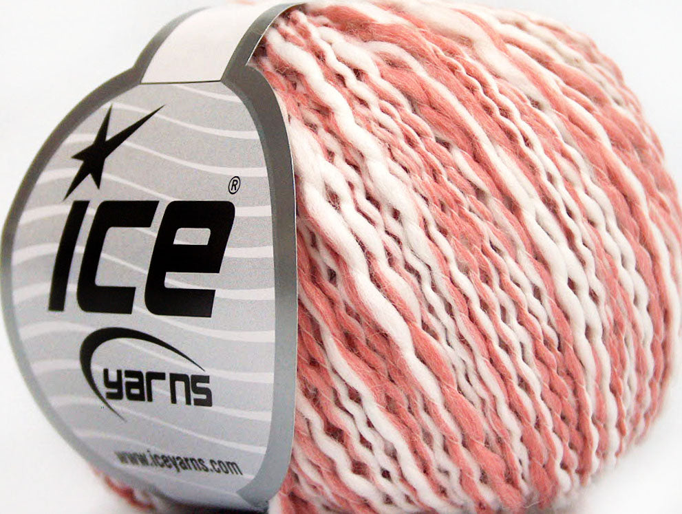 Lot of 8 Skeins ICE MISC SALE Hand Knitting Yarn Salmon White