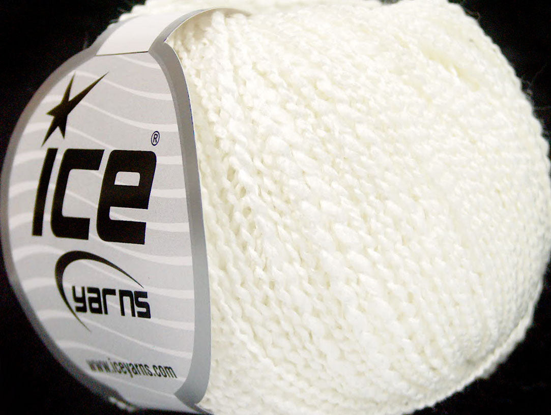 Lot of 8 Skeins ICE ANTONIO Hand Knitting Yarn White