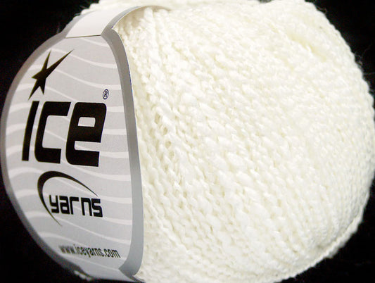 Lot of 8 Skeins ICE ANTONIO Hand Knitting Yarn White