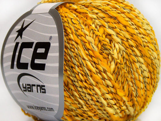 Lot of 8 Skeins ICE ANTONIO Hand Knitting Yarn Gold Yellow