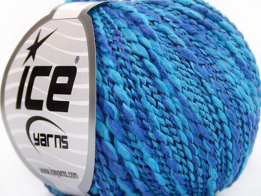 Lot of 8 Skeins ICE ANTONIO Hand Knitting Yarn Blue Lilac