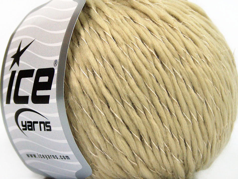 Lot of 8 Skeins ICE COLOR ACRYL Hand Knitting Yarn Beige