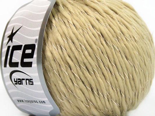 Lot of 8 Skeins ICE COLOR ACRYL Hand Knitting Yarn Beige