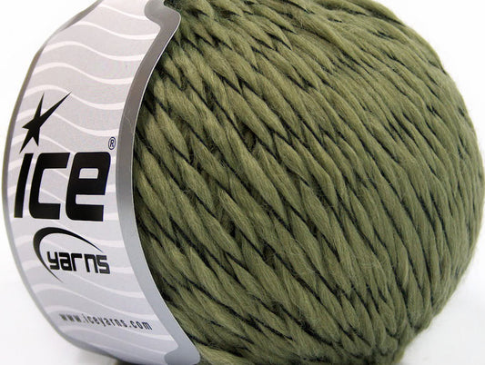 Lot of 8 Skeins ICE COLOR ACRYL Hand Knitting Yarn Khaki