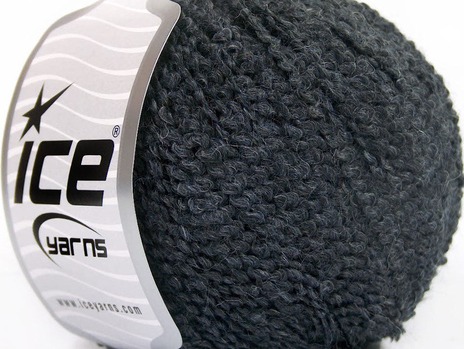 Lot of 8 Skeins ICE SALE WINTER (30% Wool) Hand Knitting Yarn Anthracite Black