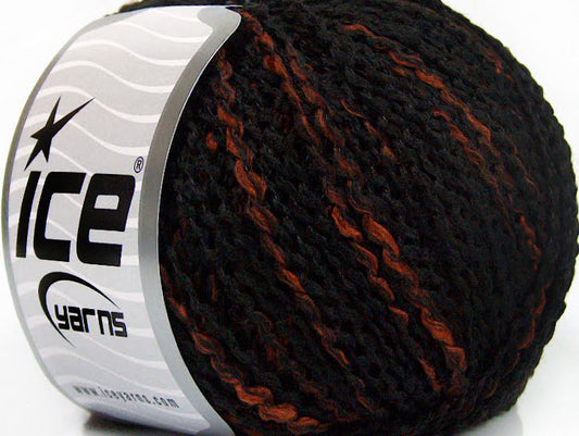Lot of 8 Skeins ICE ANTONIO Hand Knitting Yarn Black Copper