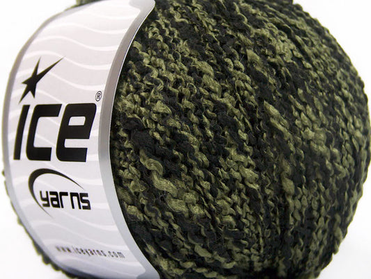 Lot of 8 Skeins ICE ANTONIO Hand Knitting Yarn Black Khaki