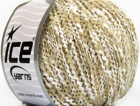 Lot of 8 Skeins ICE ANTONIO Hand Knitting Yarn White Beige