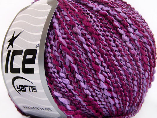 Lot of 8 Skeins ICE ANTONIO Hand Knitting Yarn Fuchsia Lilac