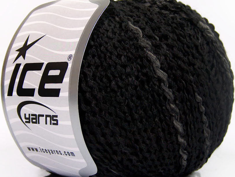Lot of 8 Skeins ICE ANTONIO Hand Knitting Yarn Black Grey